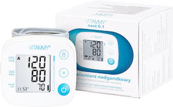 Vitammy Next 0.1 Elektronisches Handgelenk-Blutdruckmessgerät Messung während der Manschettenaufpumpung Arrhythmie-Erkennung Körperbewegungserkennung Speicher 2 Benutzer Manschettengröße 12,5-21,5 cm Weiß
