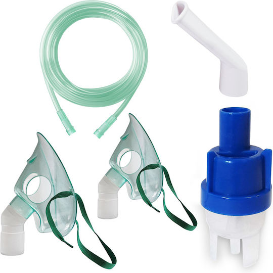 Kit Accesorii Universal Redline Rda009 Nebulizatoare cu Compresor Masca Rotativă Medie Masca pentru Bebeluși Furtun de 2 m Cupă de Nebulizare Piesă de Gură
