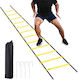 Ohuhu Trainingsset Agility-Leiter 12 Sprossen 6 m Länge Tragetasche