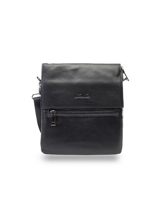 Piele Geantă pentru bărbați De umăr / tip crossbody Neagră