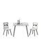 Kids Table and Chairs Set Gray Zonekiz