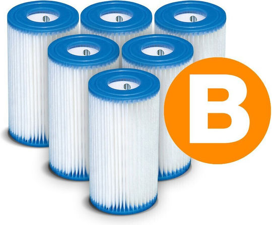 Set mit 6 Filtern für Poolpumpe Typ B Intex