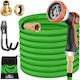 Garden Hose Gardebruk Green 22m Flexible Spray Head 10 Functions