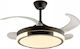 Ceiling Fan 108cm with Light Black