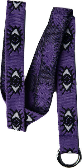 Purple Strap Keychain 1809 25 7 2.5cm Metal Ring Black Nickel Folded 55cm