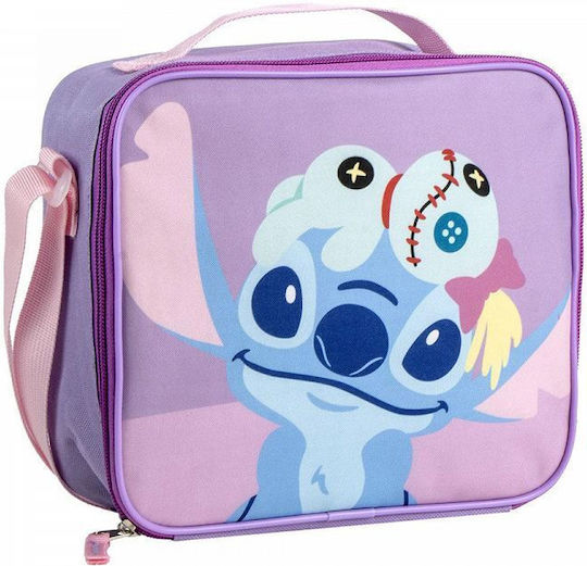 Cerda Disney Lilo Stitch Cheeky Chomp Σχολικό Ισοθερμικό Τσαντάκι Φαγητού Χειρός Λιλά Stitch 20x10x24cm