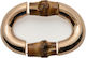 Metal Decorative Bamboo Oval 5x3.5cm Gold
