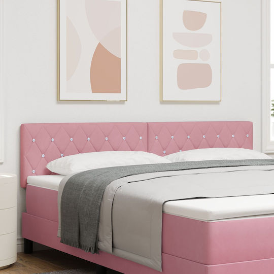 vidaXL Stoff Kopfstütze für Betten Rosa 180x88cm