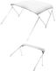 Vevor Copertină Bimini pentru Barcă cu 3 Arcuri 72"l x 85"-90"w x 46"h Deschis Gri