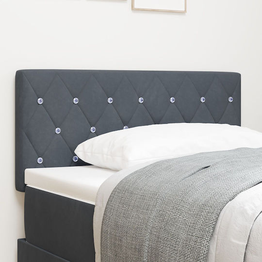 vidaXL Hölzernes Kopfstütze für Bett Dunkelgrau 90x88cm