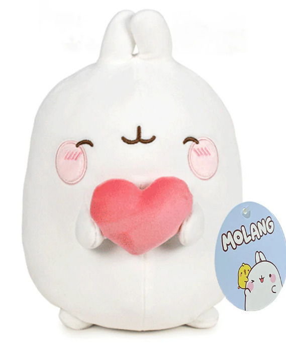 Molang - Plüsch Piu Piu auf Kleeblatt 10cm | Molang | Merchandise Molang - Plüsch Piu Piu auf Kleeblatt 10cm | Molang | Merchandise