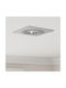 vidaXL Square Metallic Ceiling Spot with Built-in LED and Warm White Light Silver 9.1x9.1cm 6pcs