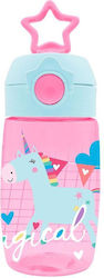 Must Team Plastic Kids Water Bottle Unicorns wi...