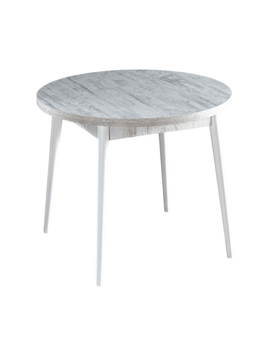 Stil Table Dining Room Wooden Antique White 90x77.5x90cm