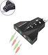 External USB Sound Card 7.1 Headphone Microphone Output