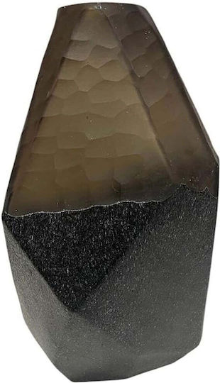 Black Glass Vase 16x28cm