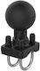 Ram Mounts Ram Double Socket Arm U-bolt Base 1" 1.25" Rails Size D