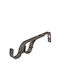 Grace Curtain rail base Wall made of Metal Silver 2pcs