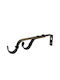 Grace Curtain rail base Wall made of Metal Bronze 2pcs