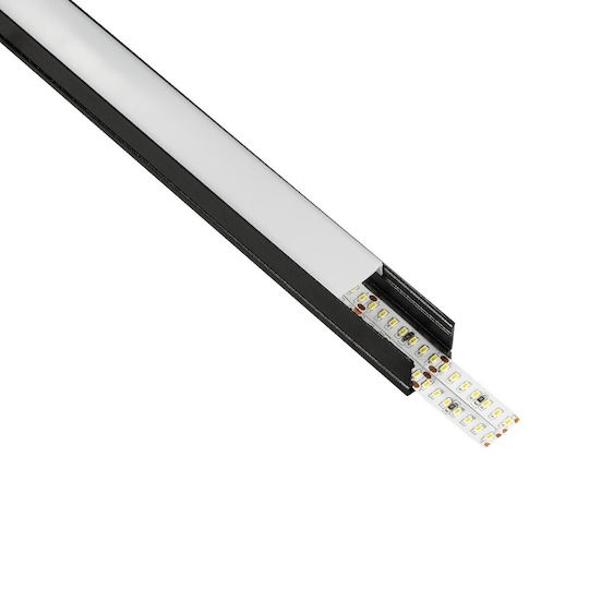 GloboStar Set 5pcs Aluminum Profile for LED Strips with Opal Cover