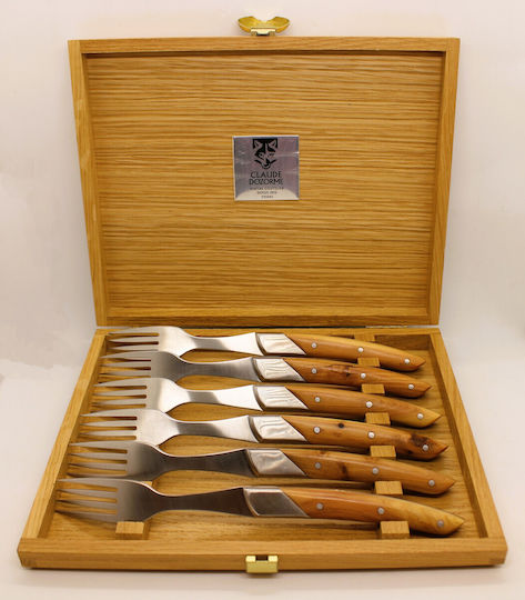 Claude Dozorme Set of Forks Table Silver 6pcs