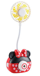 Επιτραπέζιο Φορητό Ανεμιστηράκι 2 1 Ξύστρα Minnie Κόκκινο