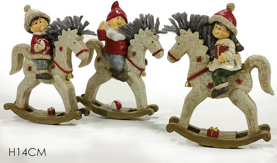 General Trade General Trade Christmas Ceramic Santa Horse 15 cm