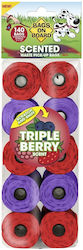 Bags On Board Dog Waste Bags Durable Leak-Proof Bags Triple Berry Scent 140 Bags