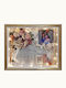 Large Luxury Gold Wedding Crown Case with Lighting 40x50x4cm Wall-mounted