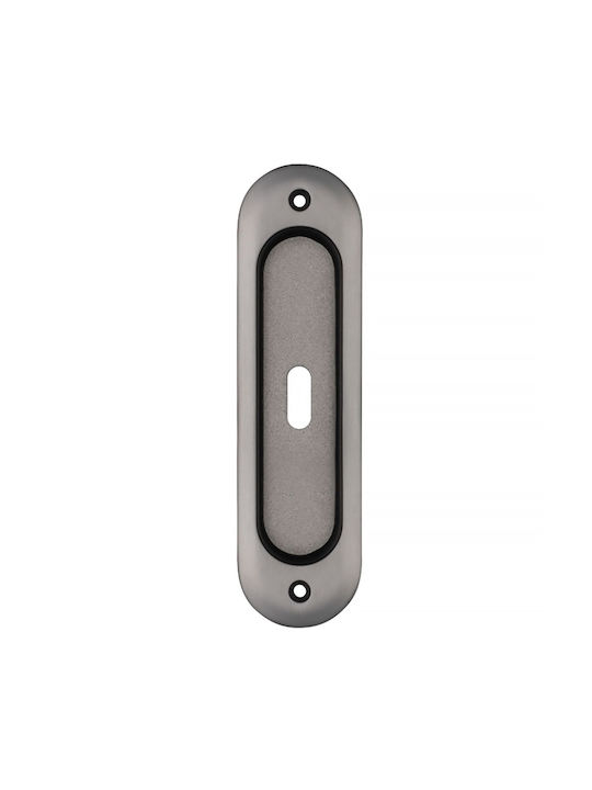Sliding Door Handle Hole Zamak Satin Grey 33x120mm Roline K820