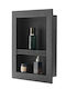 Vevor Wall Mounted Bathroom Shelf Plastic 40.6x50.8x10.2cm Black