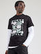 Kurzarm Herrenbluse Black