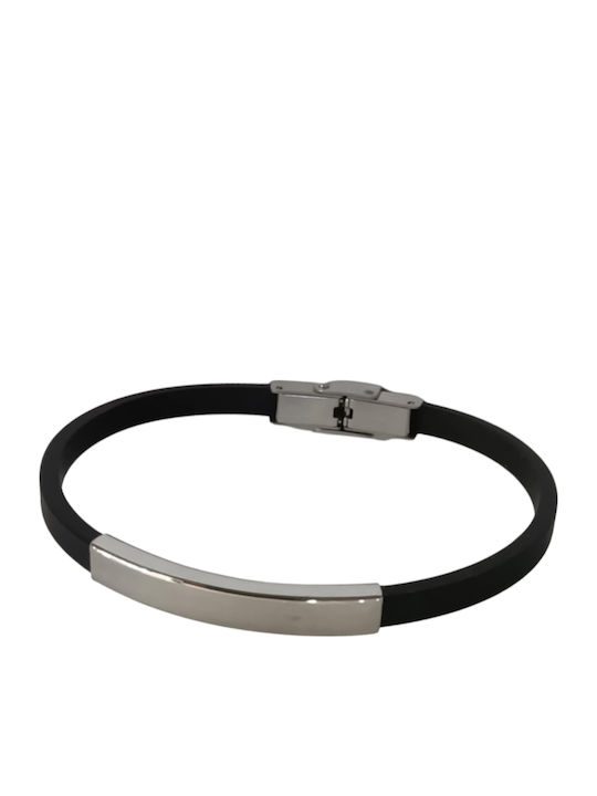 Kalliopi Silver Ανδρικό Βραχιόλι από Ατσάλι 23cm