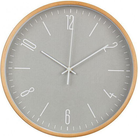 Bizzotto Clancy Wanduhr MDF Grau Ø32x4.5