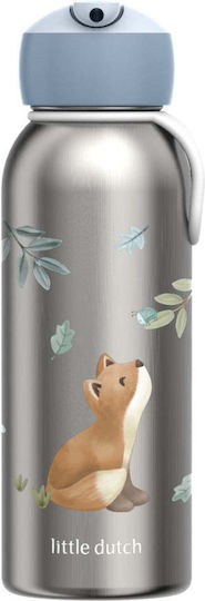 Little Dutch Flip-up Campus Kids Water Bottle Thermos Stainless Steel with Pop-Up Cap 350ml