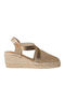 Women's Fabric Platform Espadrilles Gold