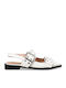 Women's Ballerina Shoes Slingback With Strap In White Colour