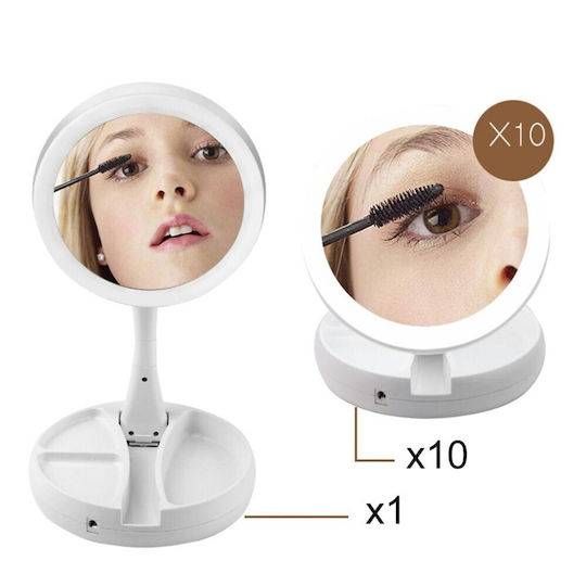 Makeup Mirror with Light and Fan