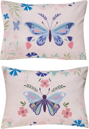 Kentia Pieta Pinkmulti Σετ Παιδικές Μαξιλαροθήκες από 100% Βαμβάκι 52x72εκ. Ροζ Kentia Pieta Pinkmulti Σετ Παιδικές Μαξιλαροθήκες από 100% Βαμβάκι 52x72εκ. Ροζ