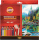 Mondeluz Watercolor Pencil Art Set 72 Pieces + 3 Brushes + 2 Koh-i-noor Sharpeners
