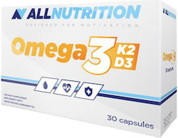 AllNutrition Omega 3 + K2 D3 Μουρουνέλαιο και Ιχθυέλαιο 30 μαλακές κάψουλες
