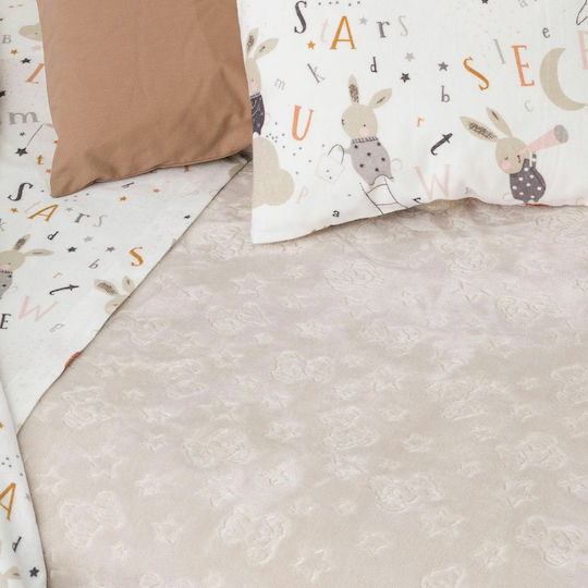 Borea Decke Kinderbett Rosa mit Tierchen 110x140cm