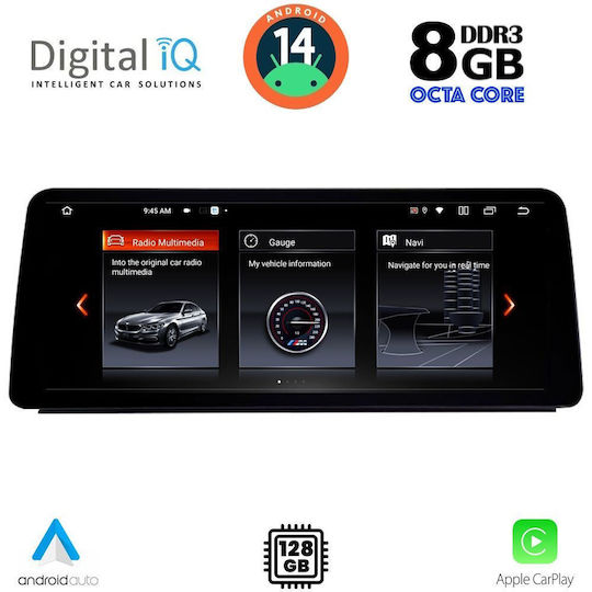 Digital IQ Ηχοσύστημα Αυτοκινήτου για BMW E60 2003-2008 (Bluetooth/USB/WiFi/GPS/Apple-Carplay/Android-Auto) με Οθόνη Αφής 12.3"