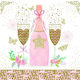 Trifold Card Die-Cut Champagne Glasses Pictura