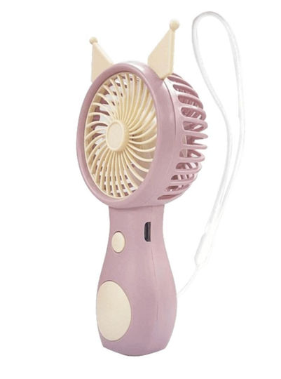 Ventilator de mână reîncărcabil Mayou 400mAh 5V/0.5A Tip C Roz