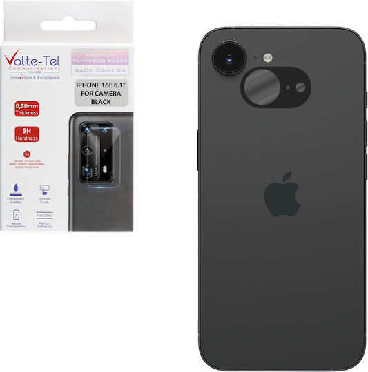 Volte-Tel Camera Protection Tempered Glass Black for the iPhone 16E