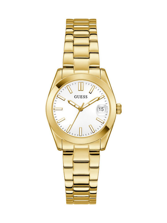 Guess Γυναικείο Ρολόι 32mm Μπαταρίας με Χρυσό Μ...