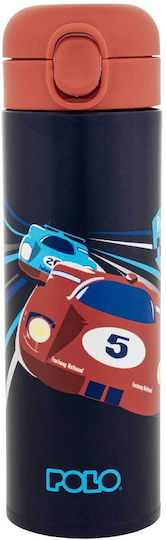 Polo Race Kids Thermos Stainless Steel Water Bottle with Straw 500ml