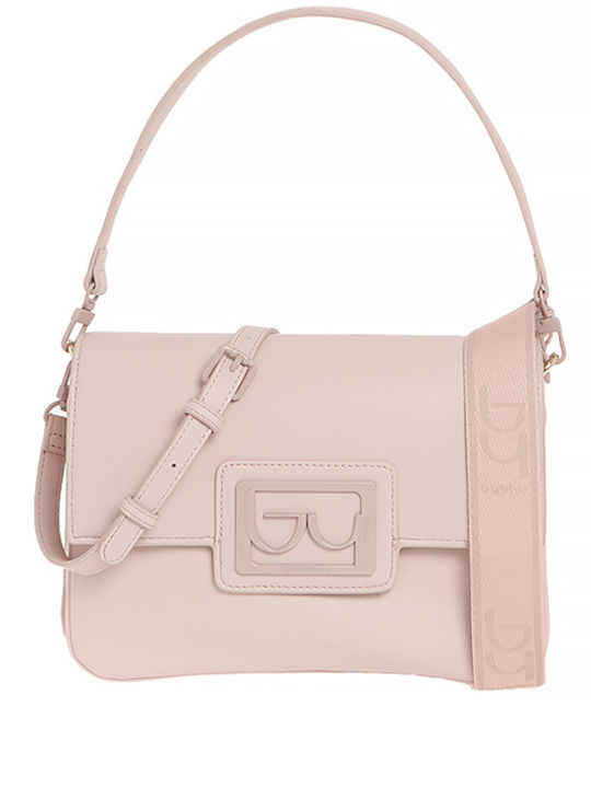 Byblos Women's Flap Bag Suede Pastel Pink