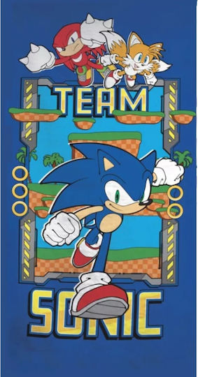 Javoli Πετσέτα Θαλάσσης Sonic Hedgehog Team 70x140cm Πολυεστέρας Γρήγορο Στέγνωμα Jv78817